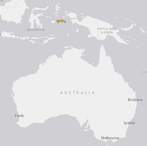 Moluccan Cockatoo range